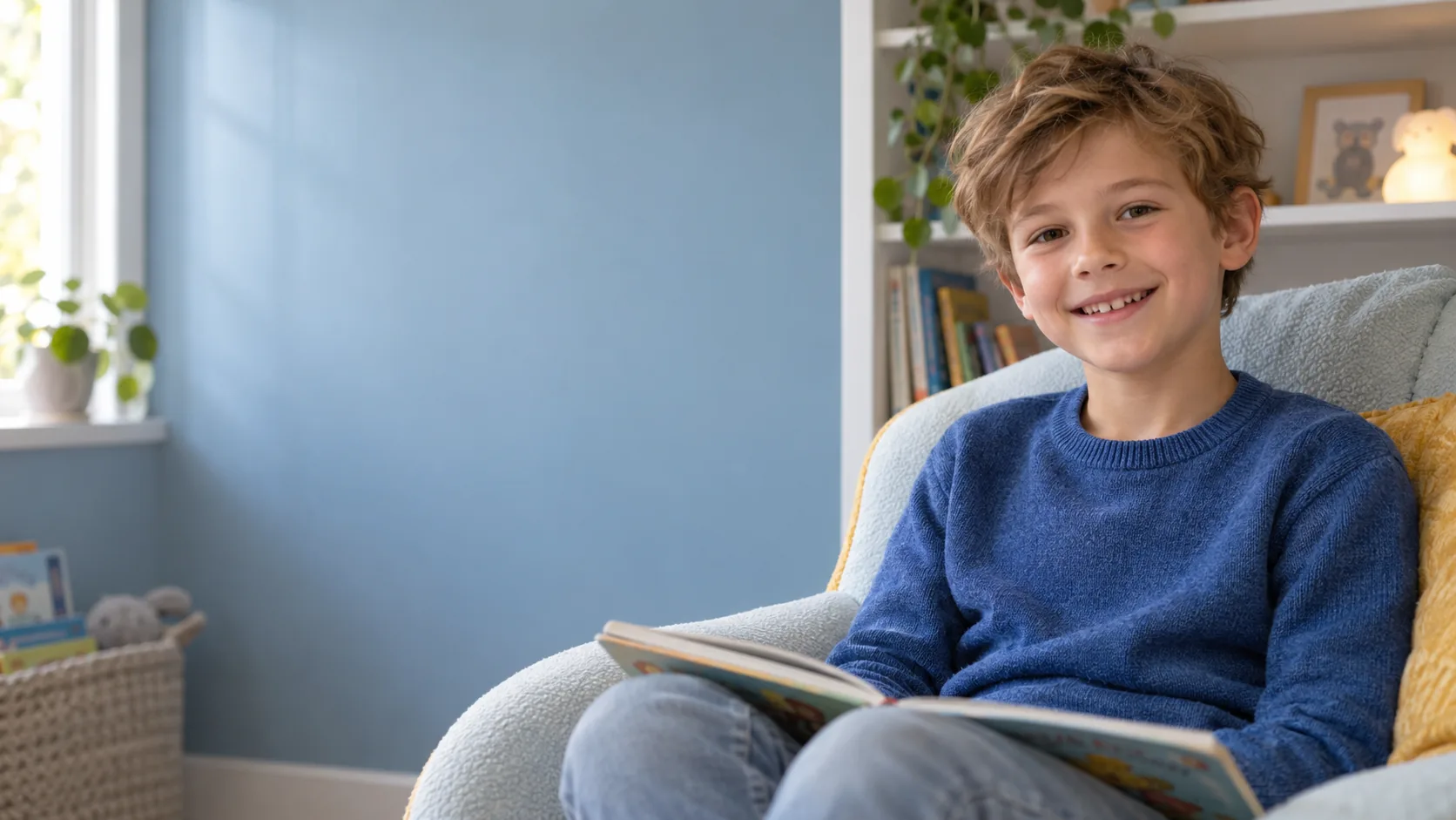 Fictief sfeerbeeld van een glimlachend kind